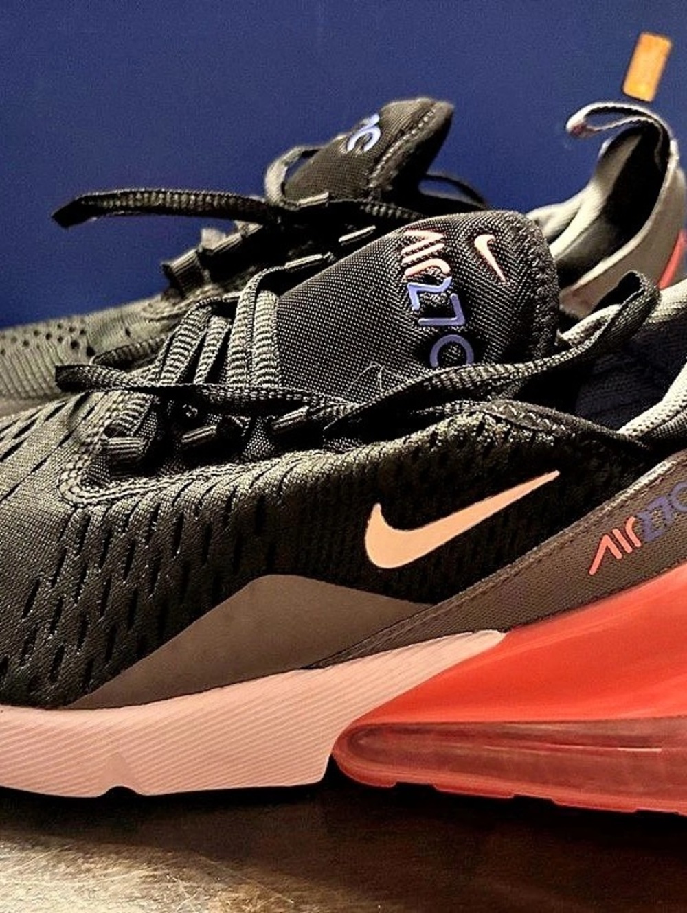 Girls - 100Nike Air Max 270 Sneakers Black & Pink US 5Y